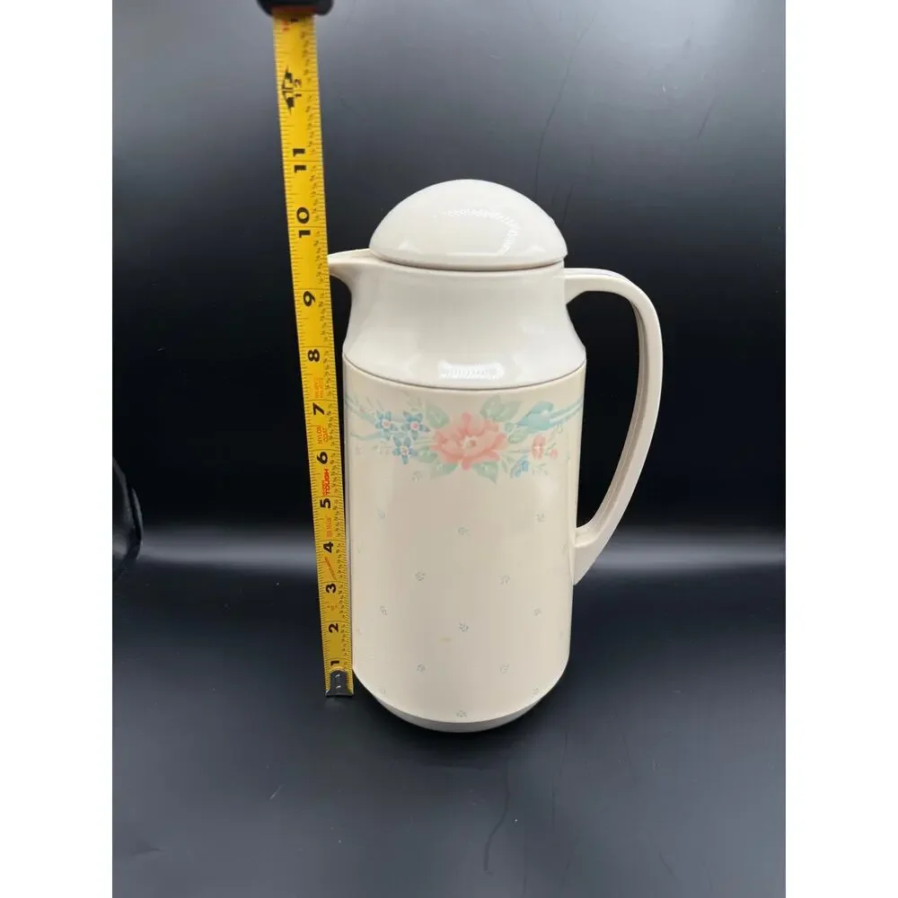Vintage Corning Thermique Pitcher with Lid - Flower Pattern
